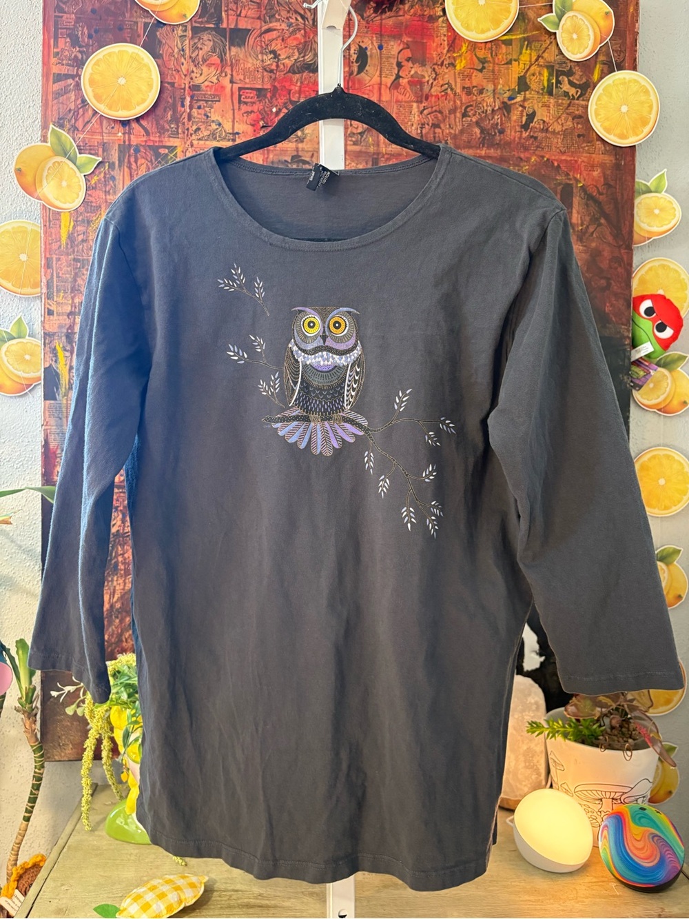 Sadaku Gray Owl Graphic Size S